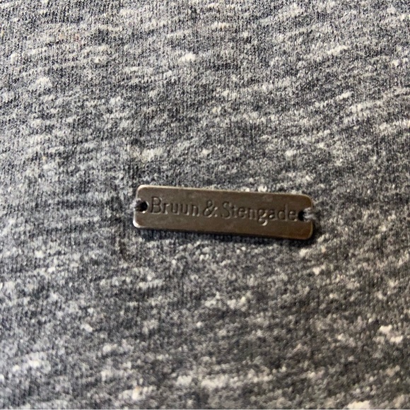 BRUUN & STENGADE Mens Gray Short Sleeve Tshirt Size L - Picture 3 of 8